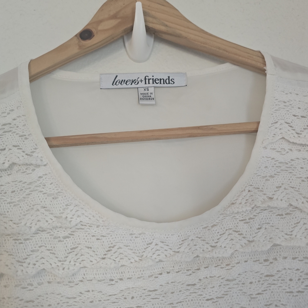 Lovers + Friends White Lace Blouse - Picture 5 of 7